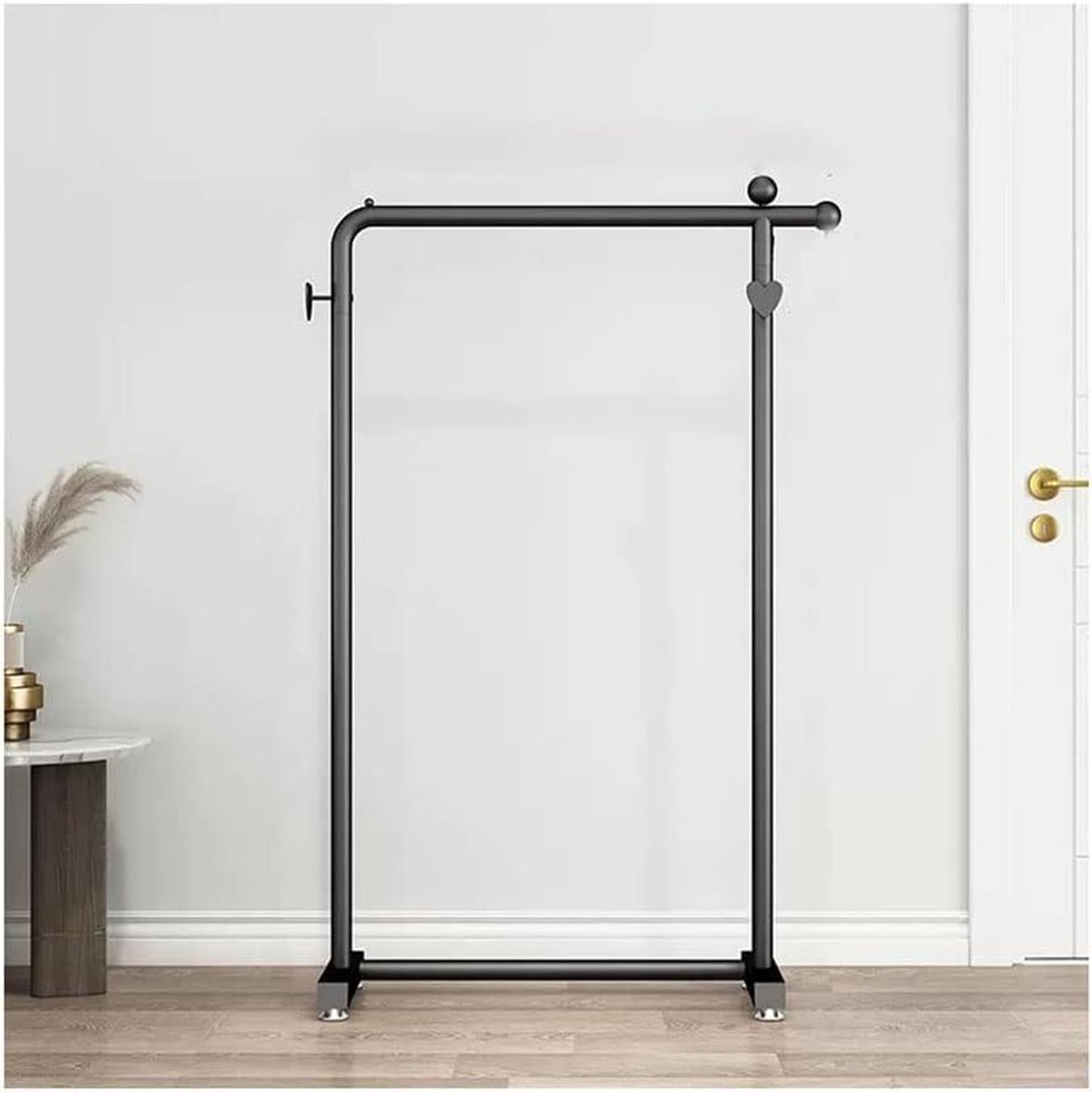 Metalen Kledingrek - Staande Kapstok Hanger - Kleding Organiseren - Stevig Metalen Ontwerp - 100x130cm - Zwart