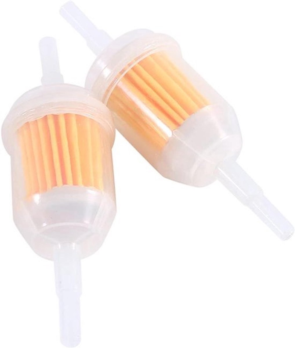2 stuks 1/4 x 5/16 inch universeel gas inline brandstoffilter benzine inline buisfilter buis helder Vervangt voor motorfiets ATV Generator grasmaaier Brandstoffilters