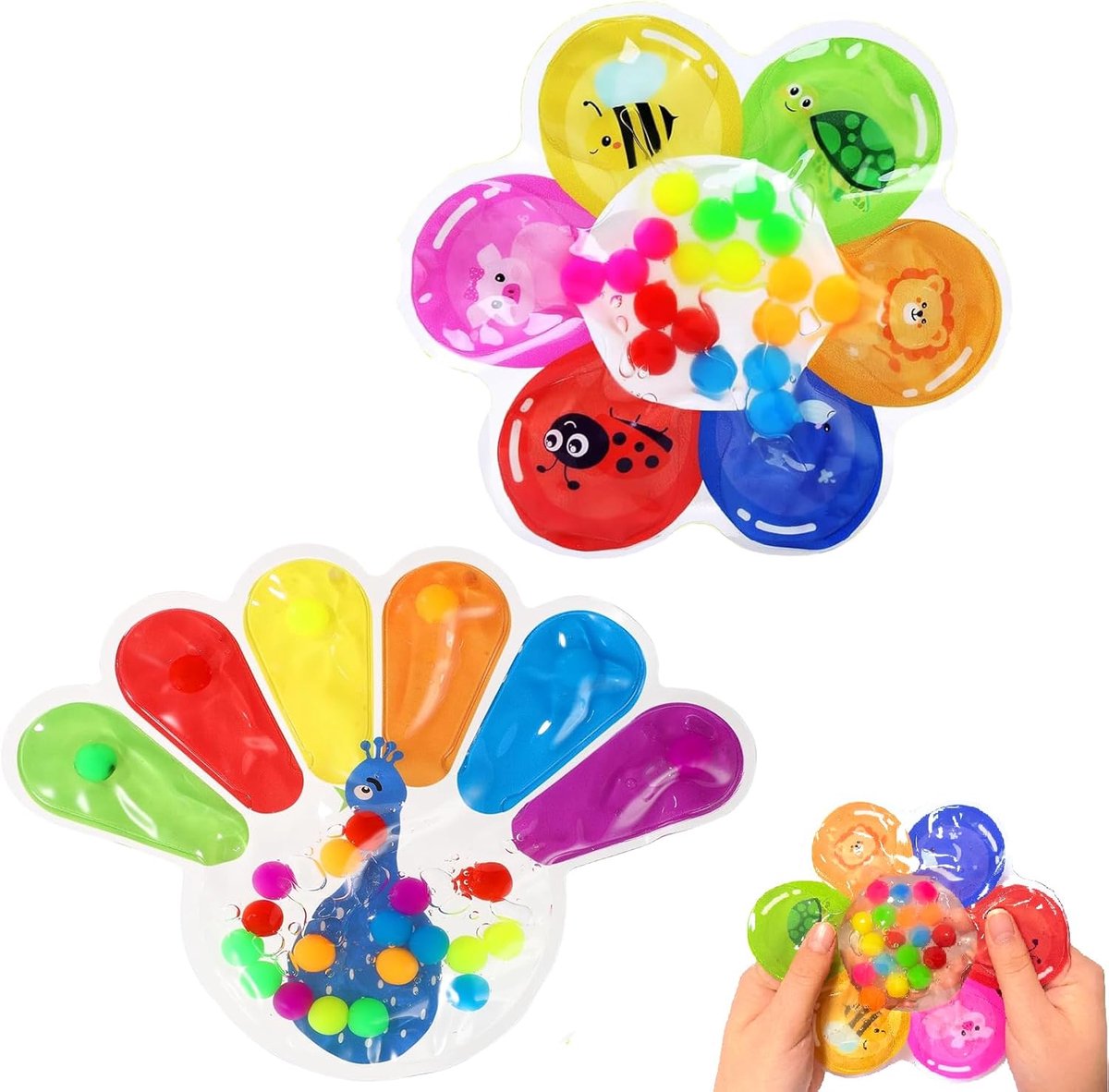 Sensory speelgoed kleurensorteerder - 2 stuks - bloemenvorm - stimuleert concentratie en kleurherkenning - ShopVlot