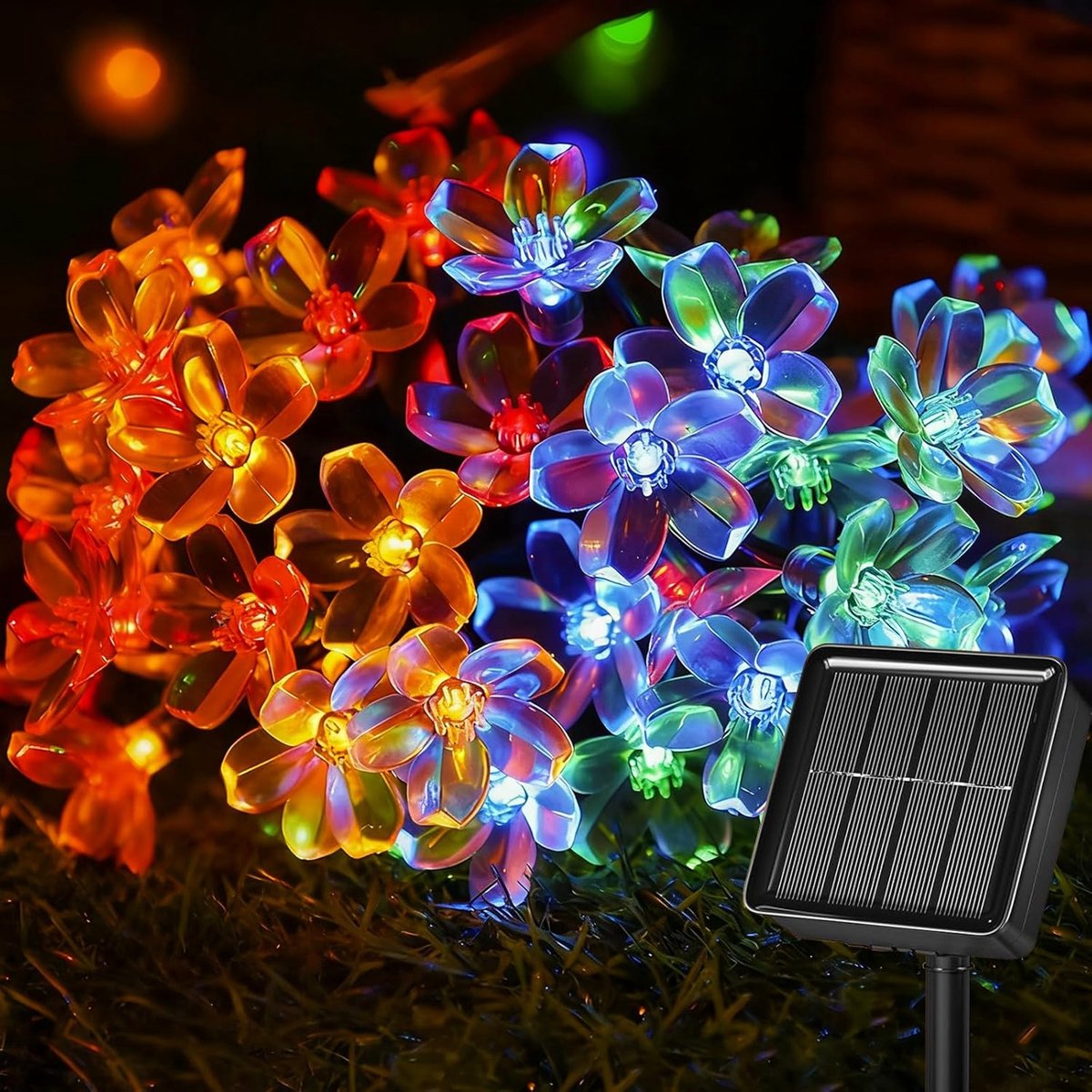 Solar Fairy Lights 5M 50LED - Waterproof Kersenbloesem - 8 Lichtmodi - Perfect voor Tuin en Feest - ShopVlot