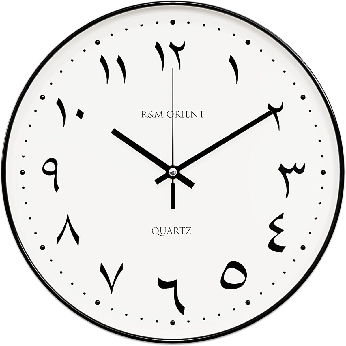Wandklok 30cm - rond zwart - stille quartz beweging - makkelijk af te lezen - ShopVlot