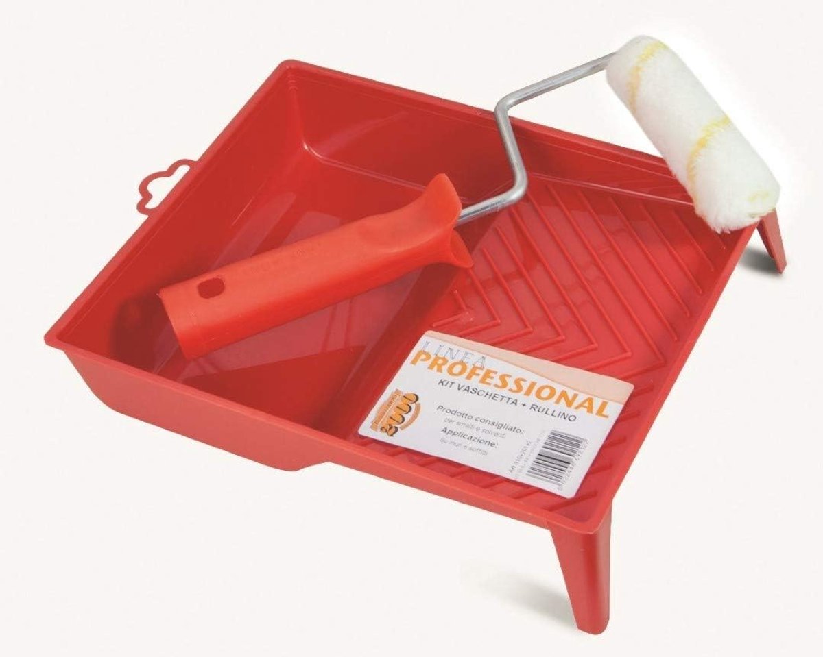 Verfroller set 10 cm - parelstof - ergonomische handgreep - ideaal voor muren - ShopVlot