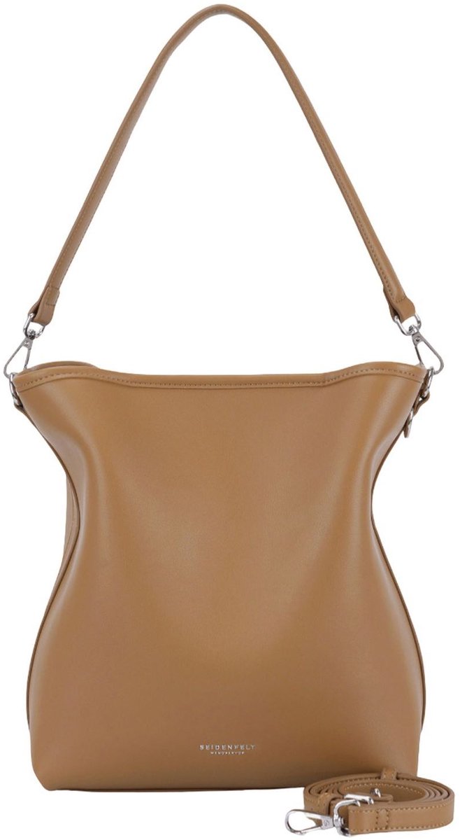 SEIDENFELT MANUFAKTUR schoudertas Lieto Little Hobo Bag Caramel Lichtbruin