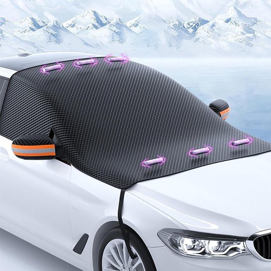 Autoruit Hoes - Voorruitbeschermer Vorstdeken - Auto Beschermen - Magnetische Bevestiging - Universeel - Zwart