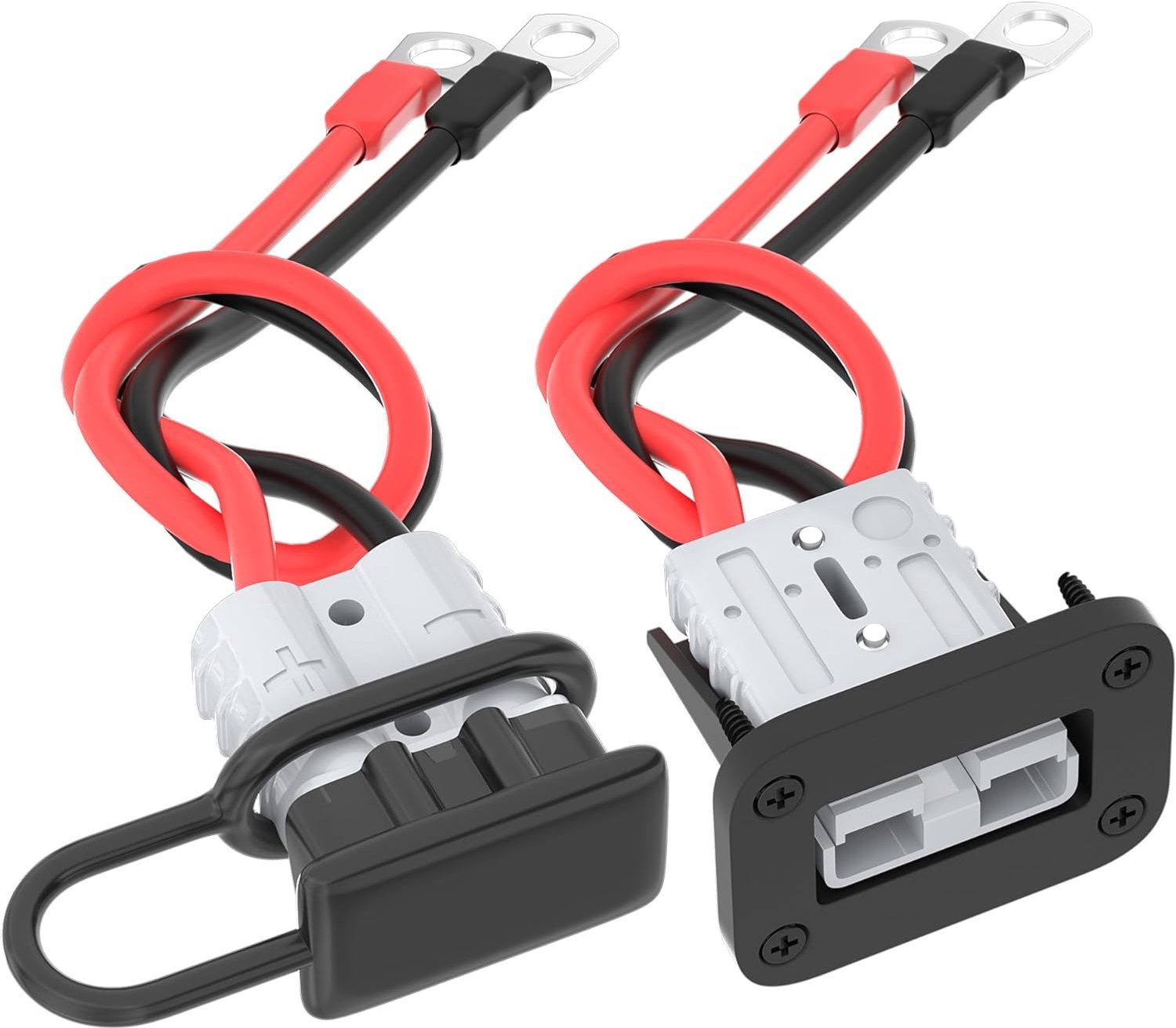 Accu-snelverbinding 50 ampère - aansluiting voor 6-12 AWG - vlamvertragend materiaal - ideaal voor auto en aanhanger - SnelShoppen