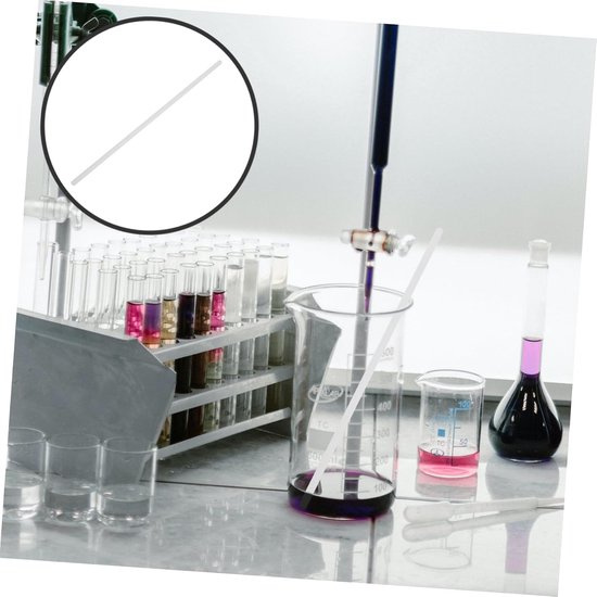Roerstaaf Lab - Roerstokje Mixer - Vloeistoffen Mengen - Hittebestendig Slijtvast - 25 x 0.5 cm - Zilver — afbeelding 5