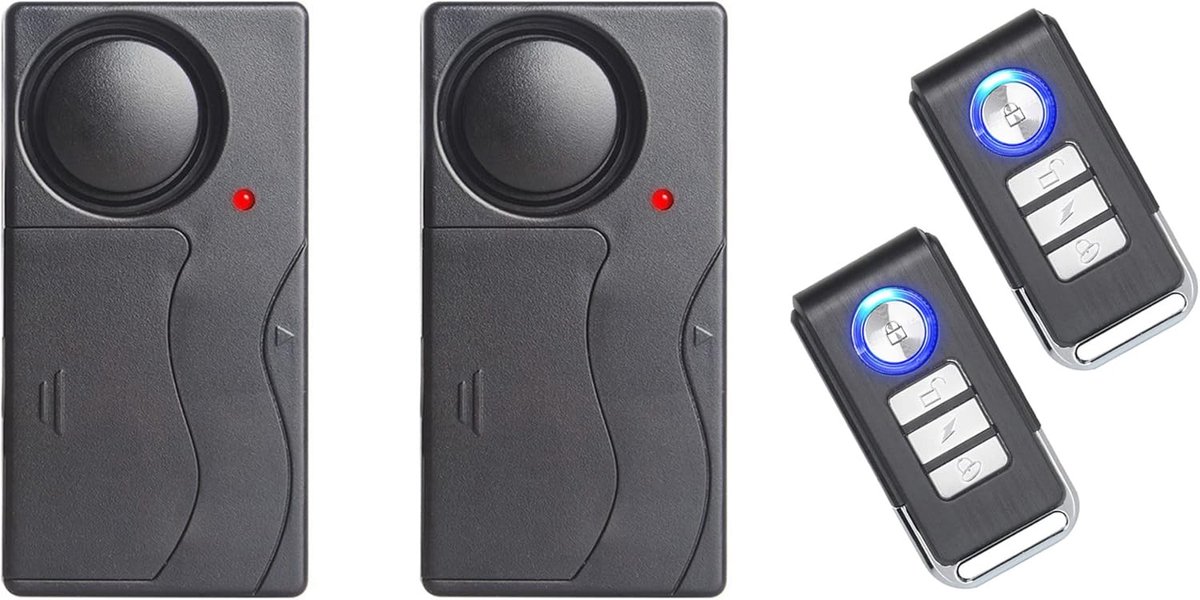 Anti-diefstalalarm 110dB - Draadloos met afstandsbediening - Hooggevoelige bewegingssensor - SnelShoppen