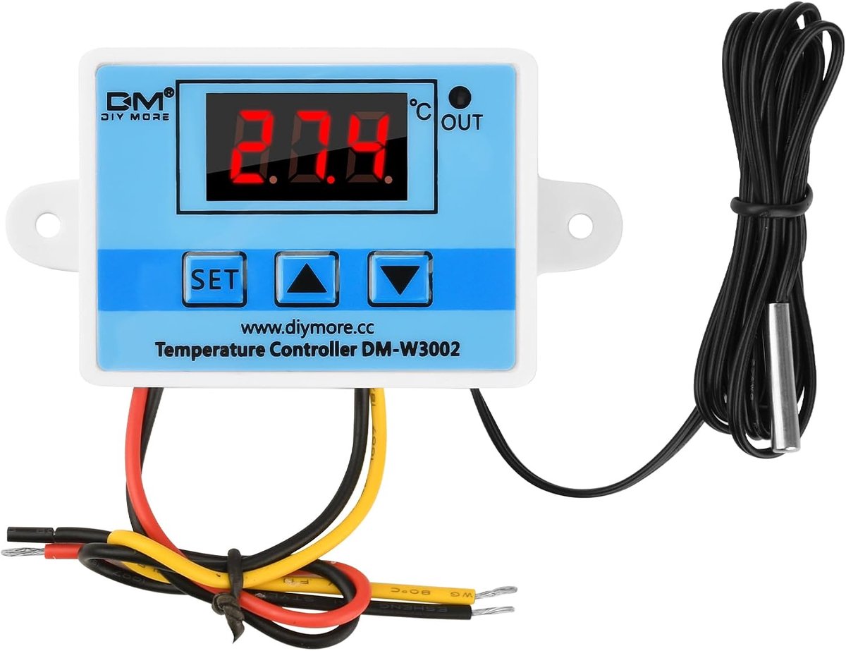Digitale temperatuurcontroller - NTC sensor - -50°C tot -80°C - ideaal voor terraria en aquaria - SnelShoppen