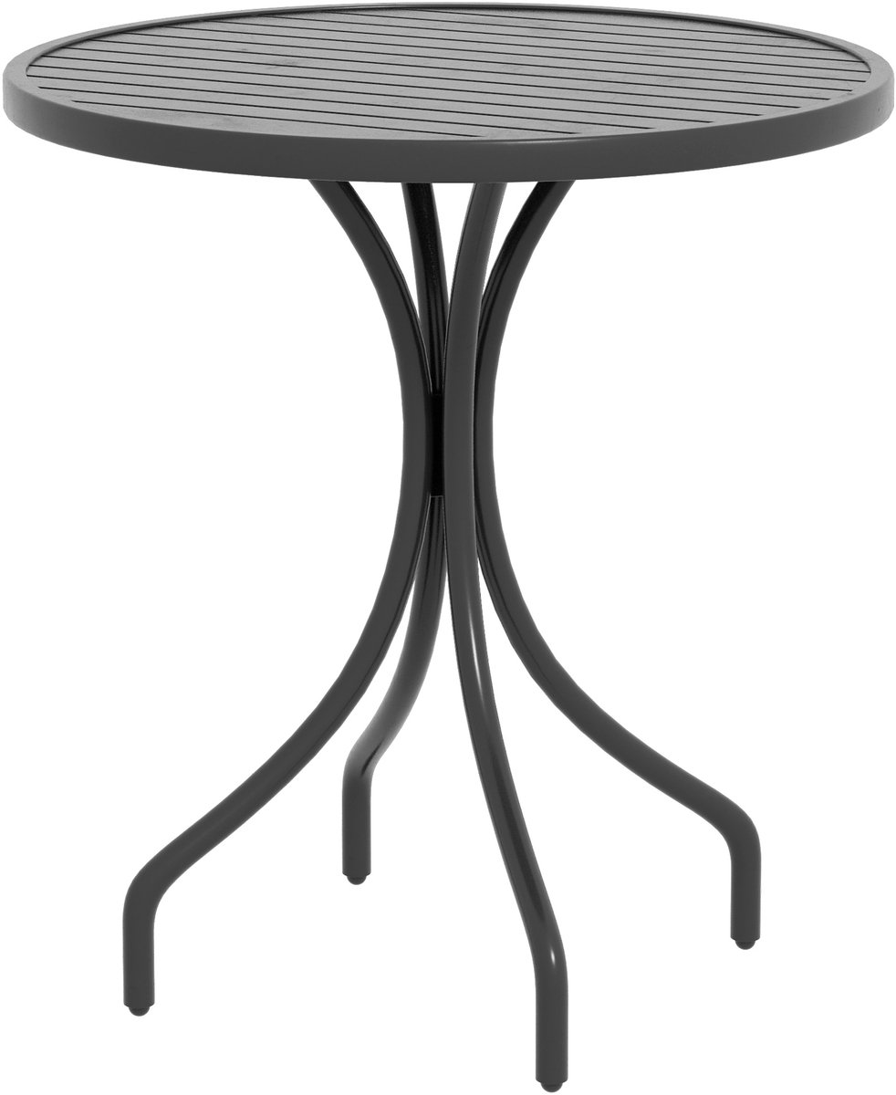 Ronde tuintafel van 66 cm – met stalen frame – zwart