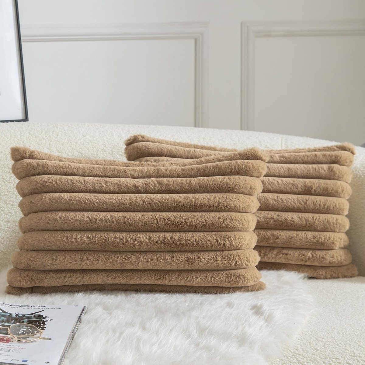 Sierkussens 30x51 cm - Neppels - Luxe faux fur design - Creëer een gezellige sfeer - SnelShoppen
