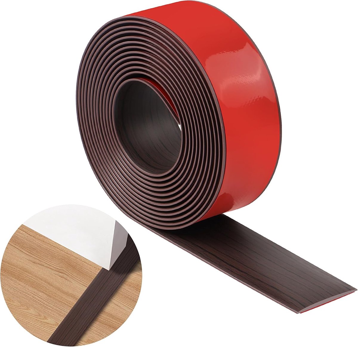 Vloerovergangsstrip 400 cm x 5 cm - PVC Plakstrip - Waterdicht en Slijtvast - Geschikt voor Deuren en Vloeren - SnelShoppen