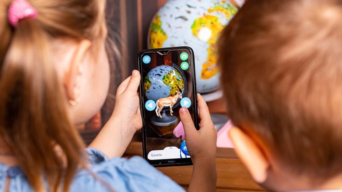 Verlichte Wereldbol 25cm 2-in-1 met AR App - Educatieve Cadeau