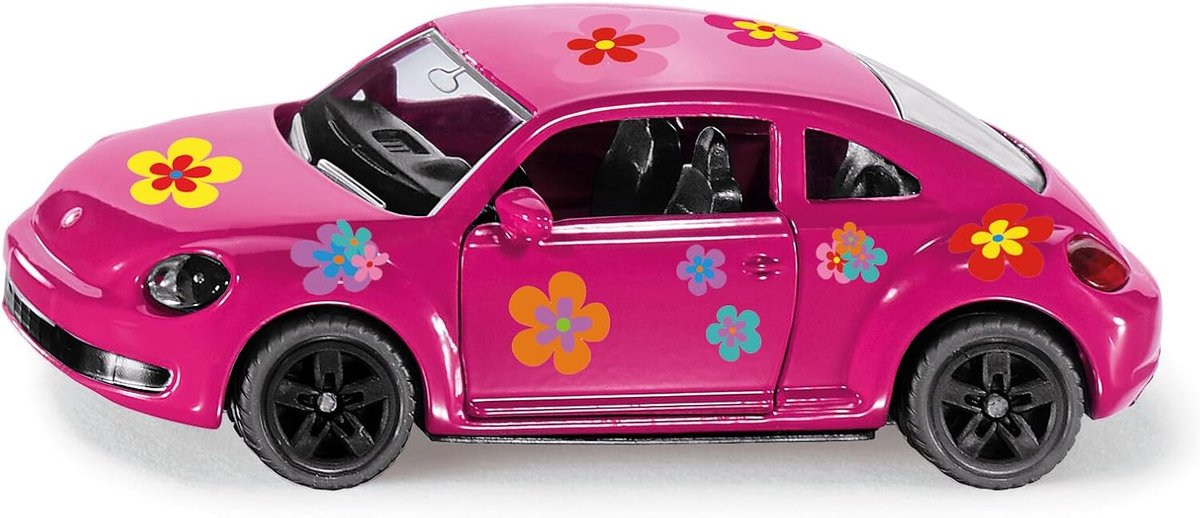 Siku 1488, VW Beetle, Metal/Plastic, Pink, Opening doors, Sticker sheet for individual design