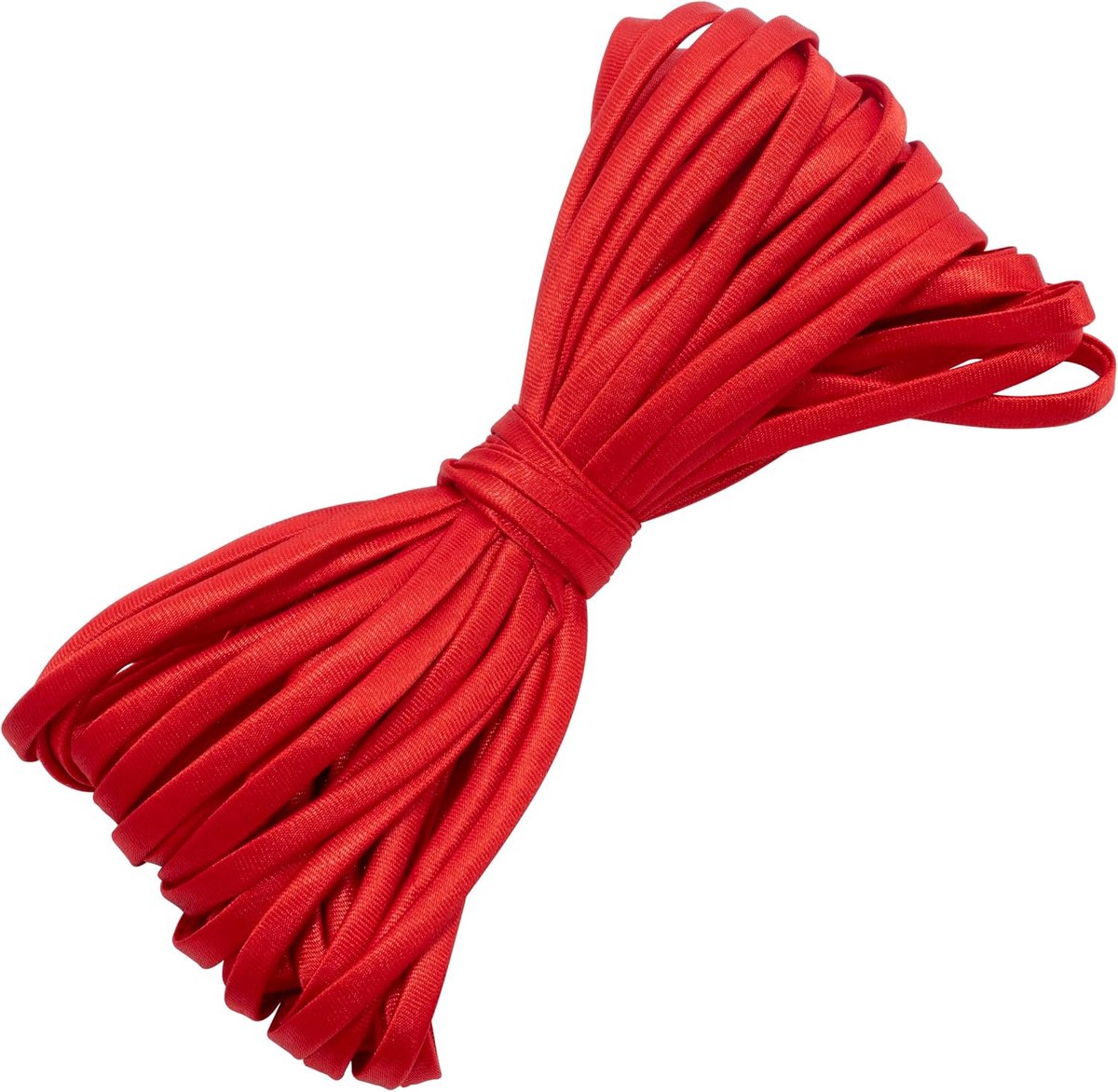 - C77358 - Corset reserveband 9 meter x 5 mm - natuurlijk materiaal - rood