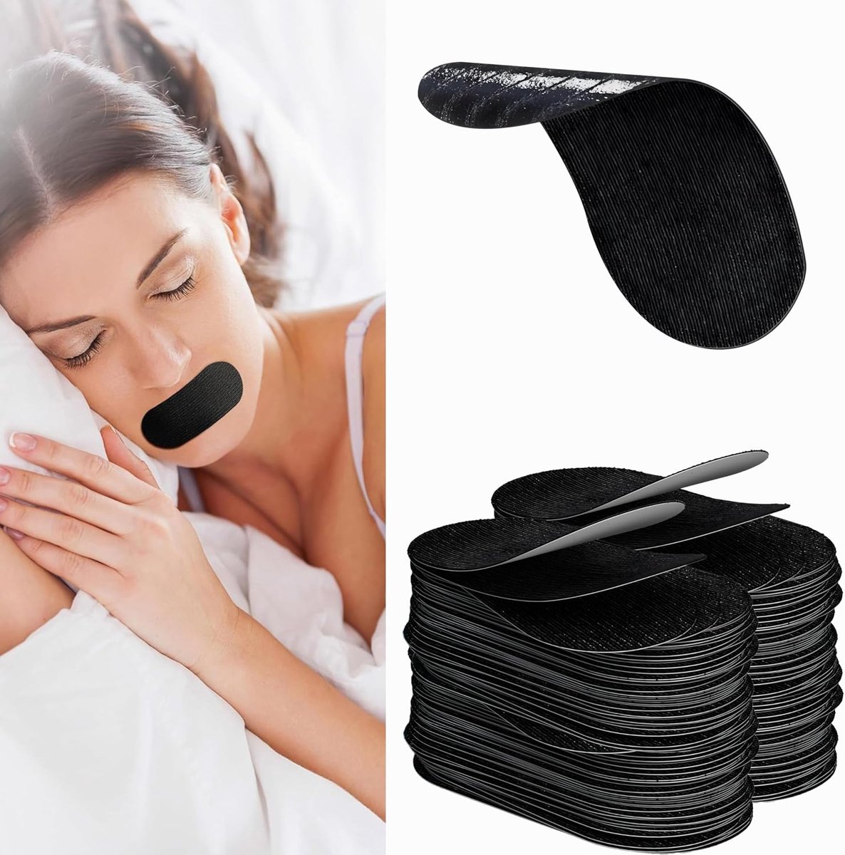 100 Pièces Mouth Tape Anti Ronflement Patch Buccal Pour Dormir, Prévention Du Ronflement, Améliore La Respiration Nocturne, Idéal Pour Hommes Et Femmes