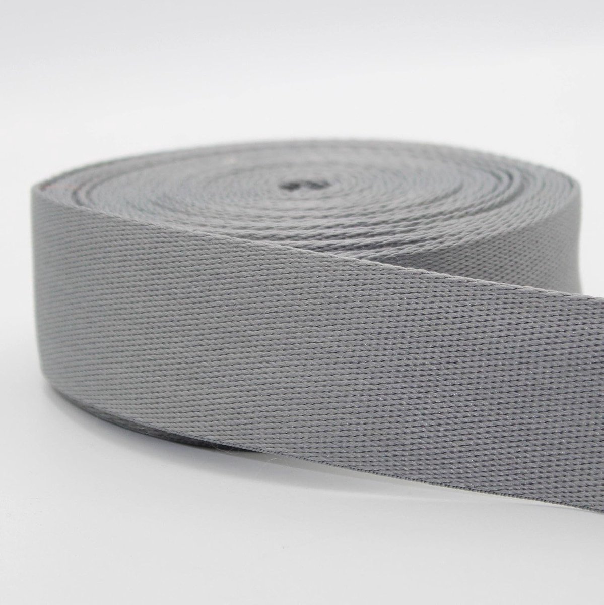 5 meter premium riem van polyester, klassieke stijl, zacht, glanzend, voor tassen, schouderriem, lederwaren, lichtgrijs 214 40 mm