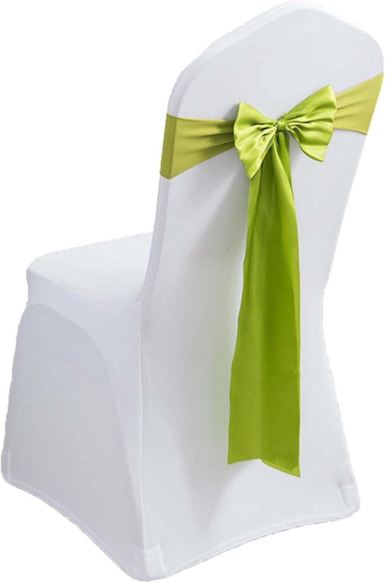 Stoel sjerpen 10 stuks - satijn mint - elastisch en eenvoudig te installeren - perfect voor bruiloften - ShopVlot