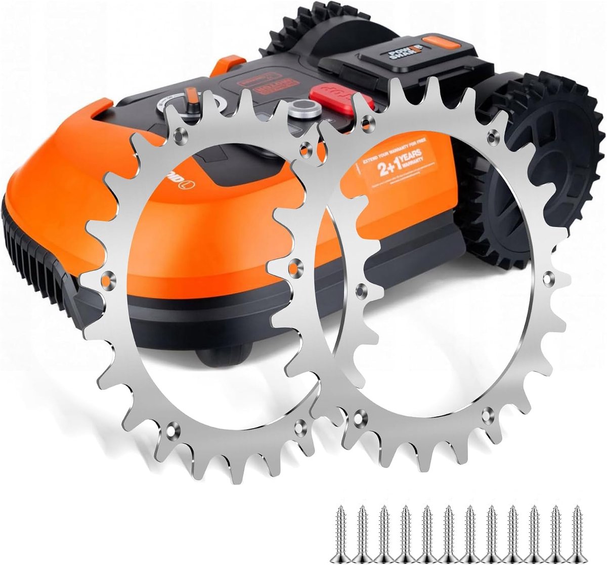Robotmaaierspikes 2 stuks - RVS - Verbeterde grip - Geschikt voor Worx Landroid - ShopVlot