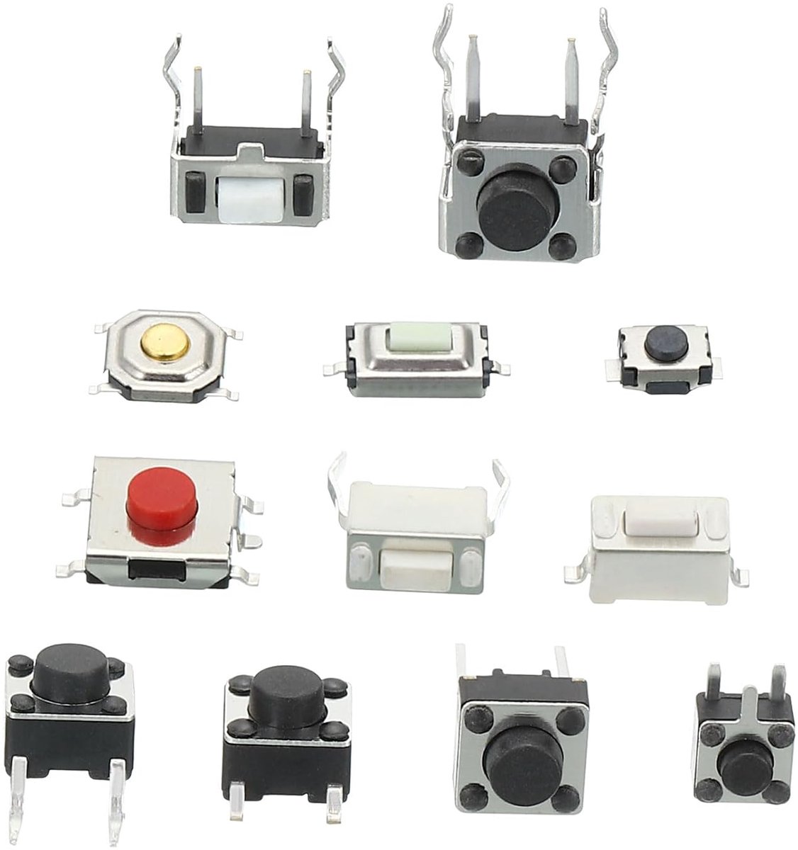 Micro Moment Touch Schakelaar Case, 120 Pakket Touch Drukknop Schakelaar 12 Soorten Assortiment voor Auto Afstandsbediening Elektrische Controller pcB