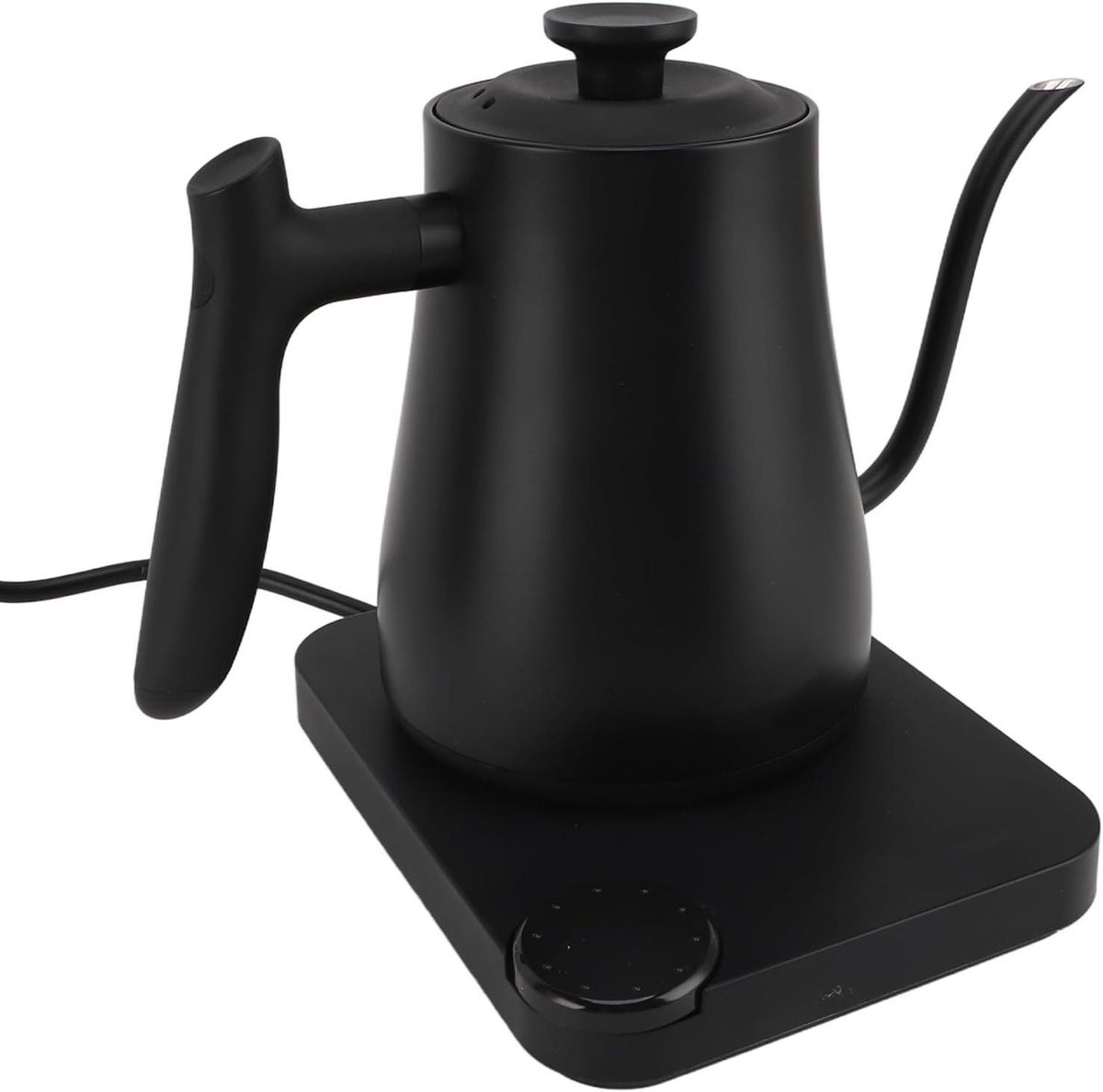 Elektrische Waterkoker - Zwanenhals Ketel - Thee Koffie Zetten - Variabele Temperatuur - 1.0L Capaciteit - Zwart