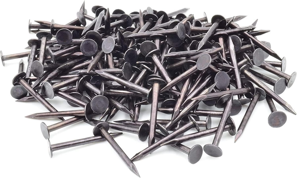 200 x kamdoeleinden, grote ronde kop, 1,6 x 13 mm, lange scherpe punten, gebloemd