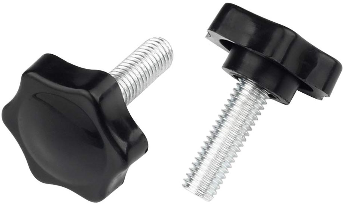 Plastic Sterkop Schroef M6 M8-10/20 Stks Klemschroef Vormige Draad Knoppen Torx Handgrepen Zwart Buitendraad
