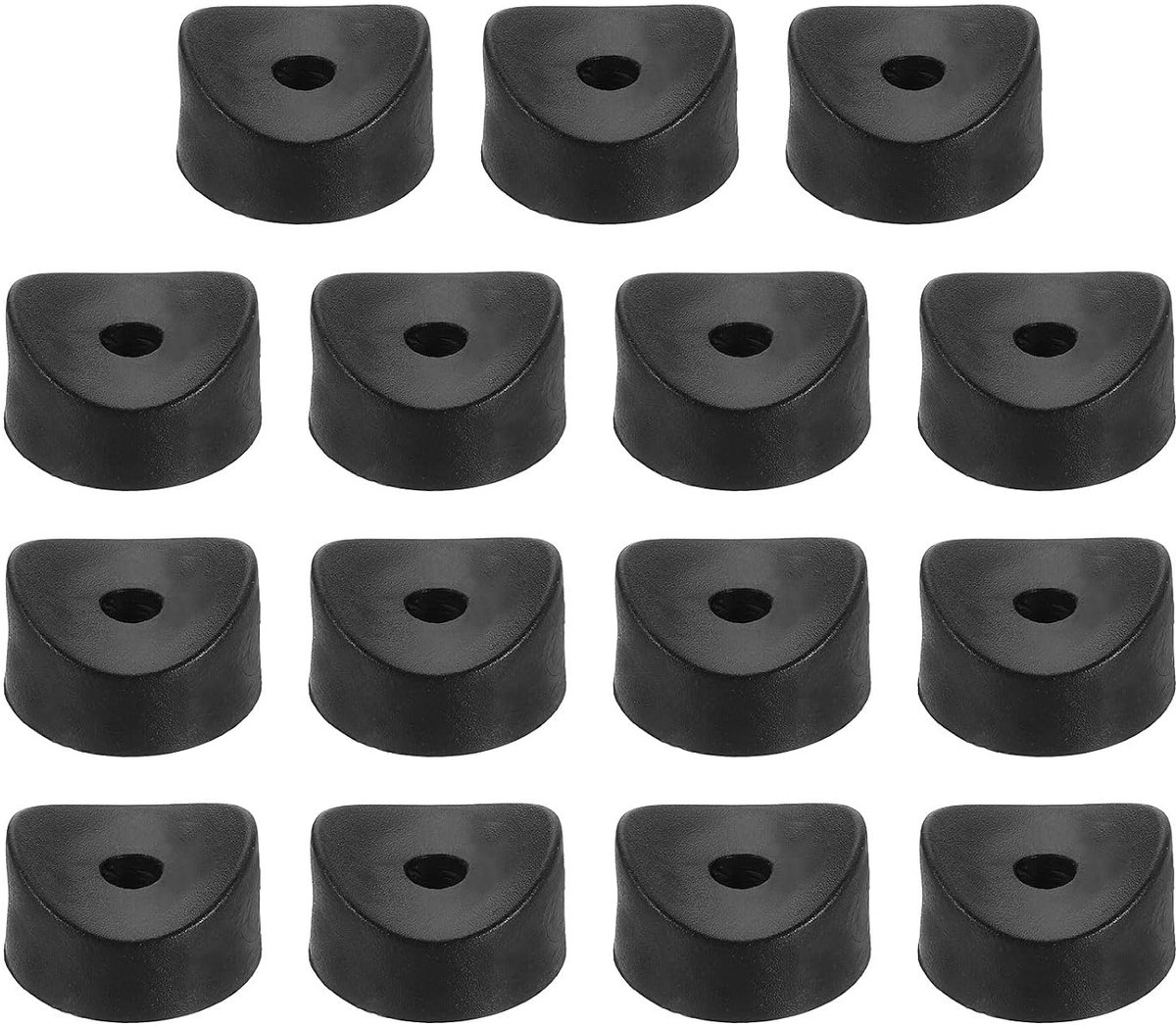 20 stuks ronde kunststof sluitringen, 5 mm x 22 mm x 8 mm, zwart, polyethyleen, concave sluitringen, bevestigingselement voor ronde buisbevestiging