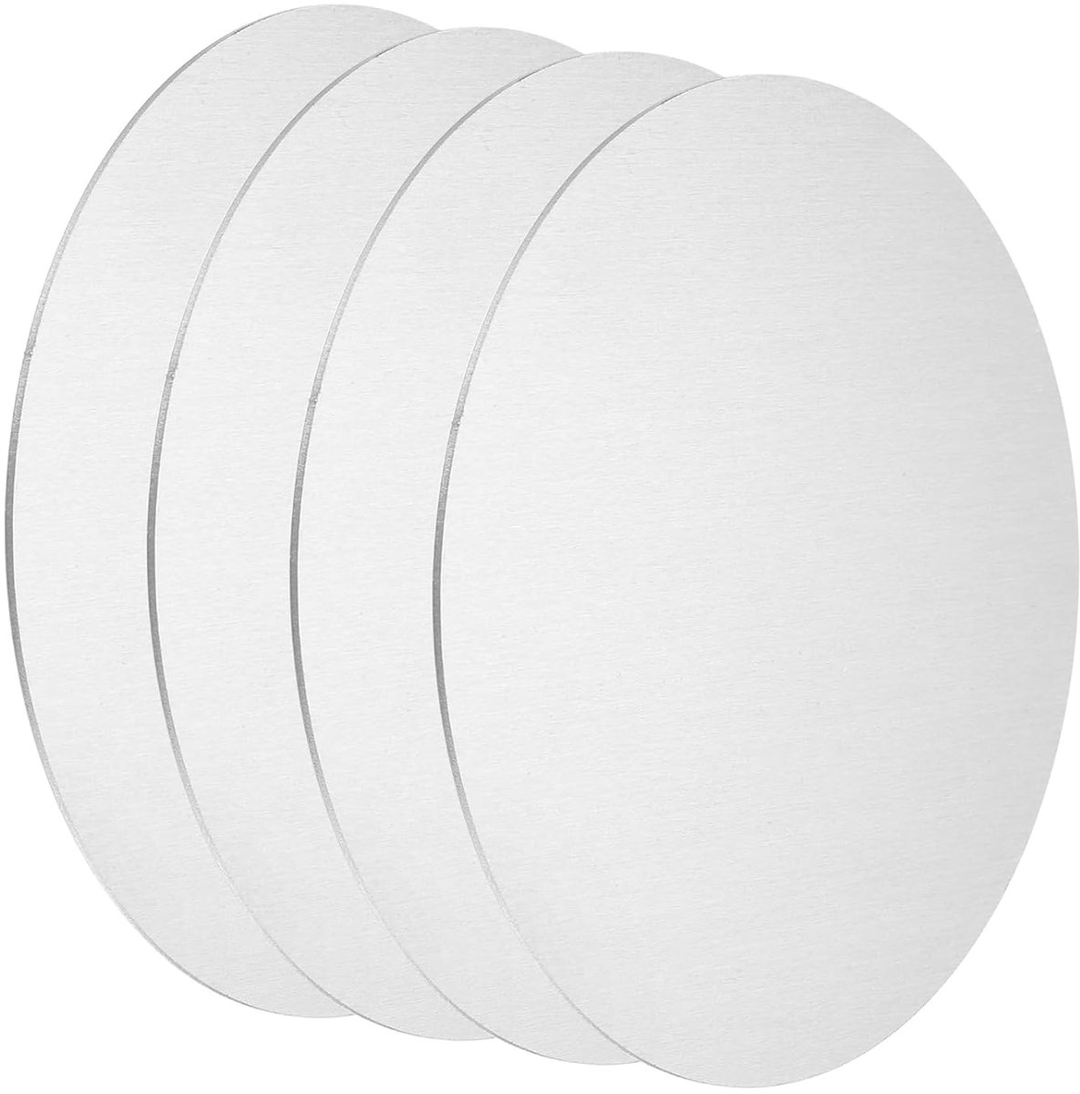 4 stuks aluminium platen, 100 mm, diameter 0,5 mm, dikte 1060, ronde aluminium platen voor het stansen van metaal