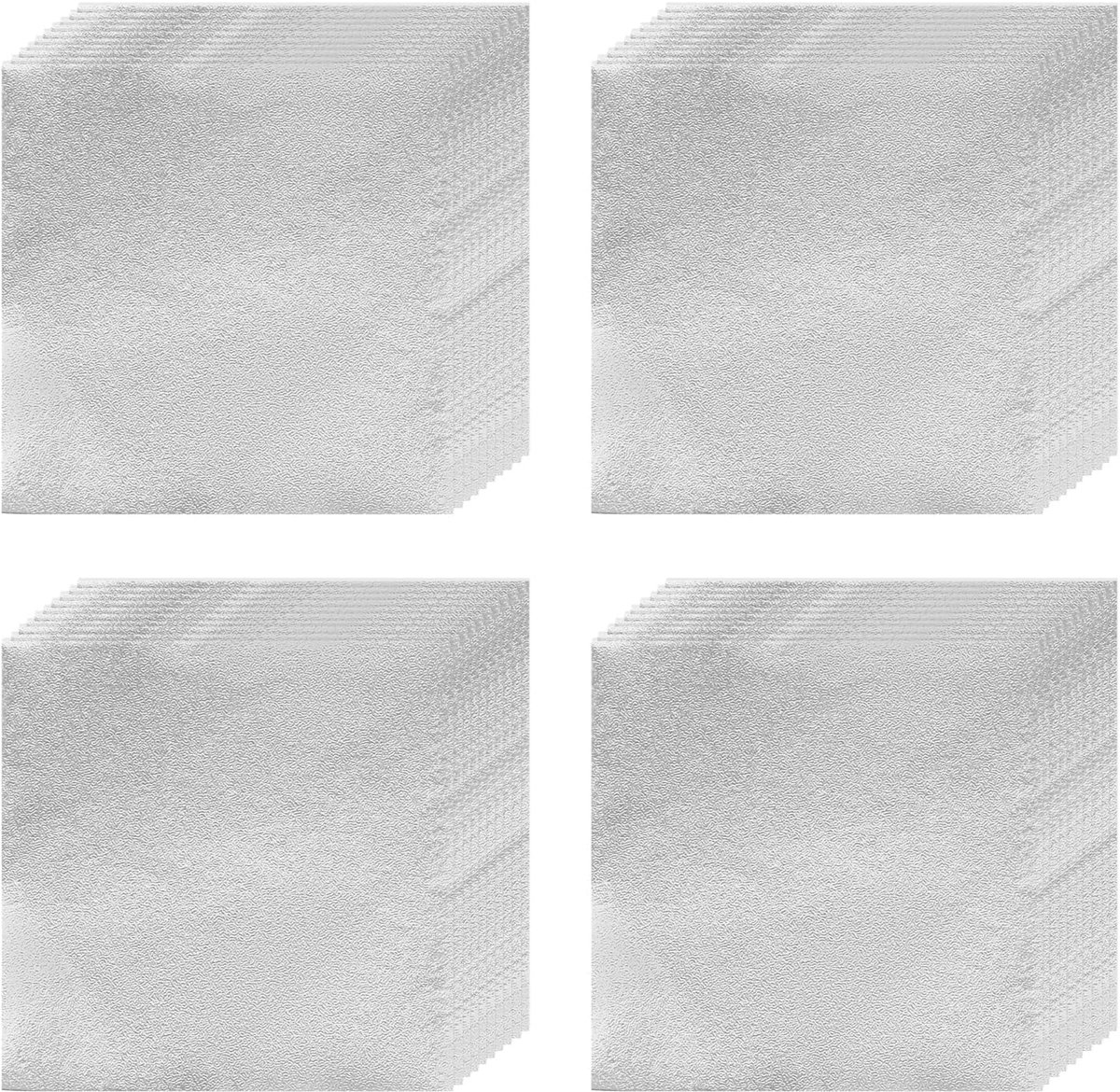 100 stuks aluminium vellen voor snoep, 10 cm x 10 cm bladeren, repen, chocoladepapier, aluminiumfolie voor het decoreren van snoep (zilver, oranje huid)