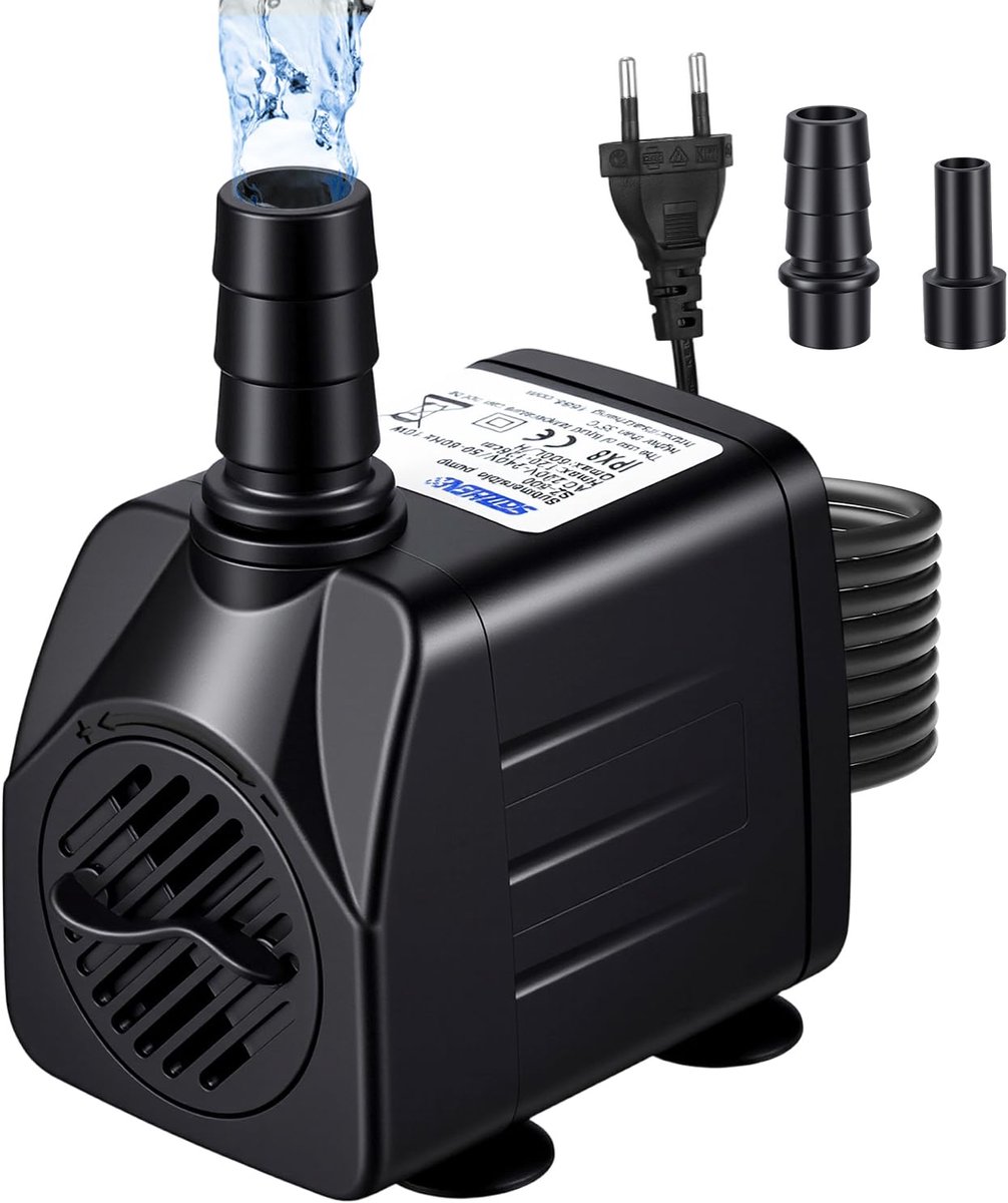 Mini-waterpomp 600 l/h - Dompelpomp 10 W - Ultrastille fonteinpomp - Ideaal voor vijver en aquarium - SnelShoppen