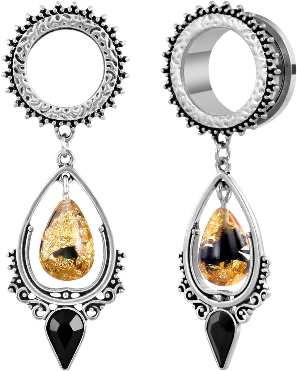Meetinstrumenten voor oorbellen, hangelstekers en tunnels, schroef terug piercing expander.