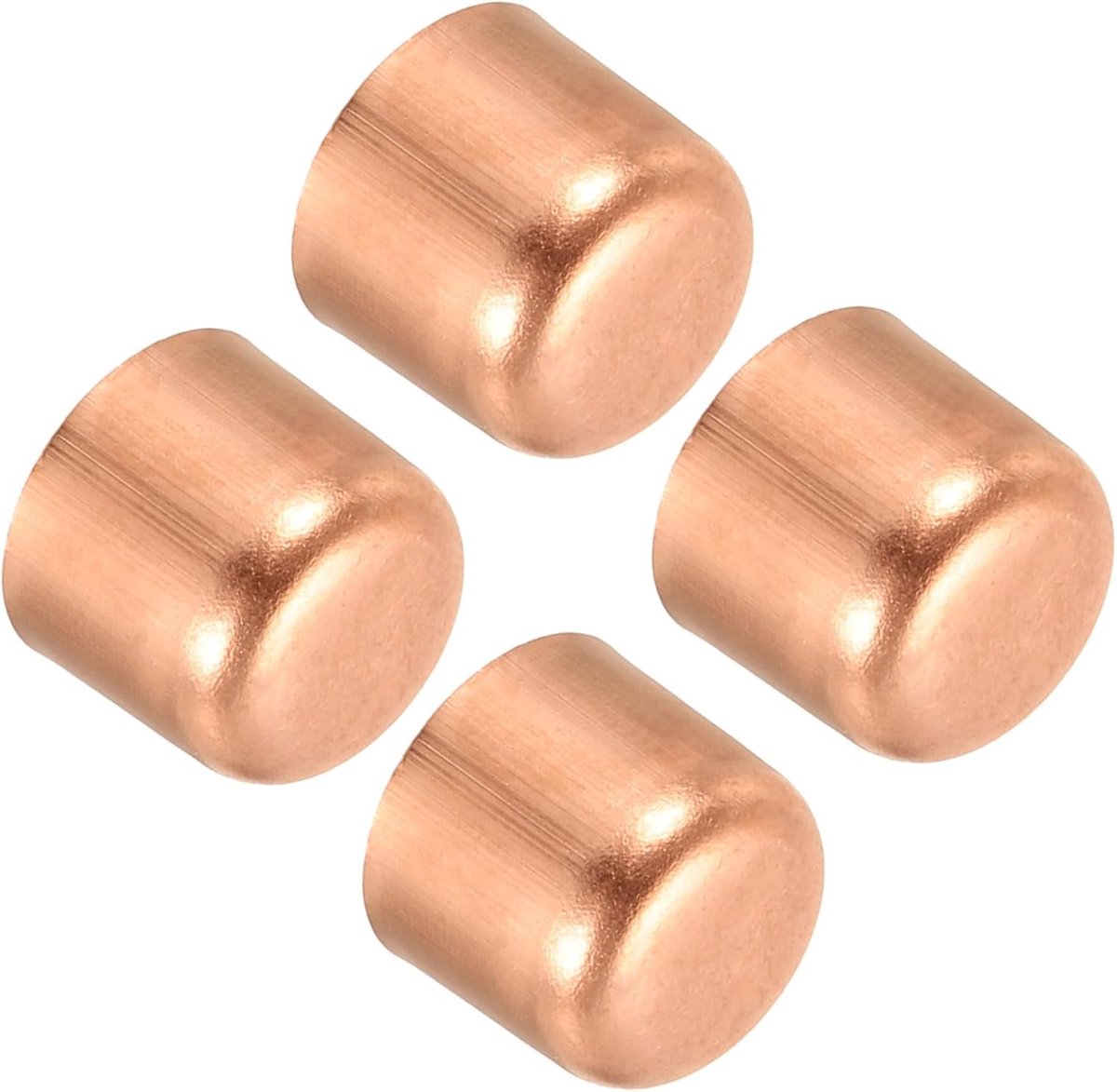 1/2 Inch ID Koperen Pijp Eindkap, 4 Pack Koperen Fitting Cap, Soldeerverbinding voor Sanitair HVAC Airconditioner