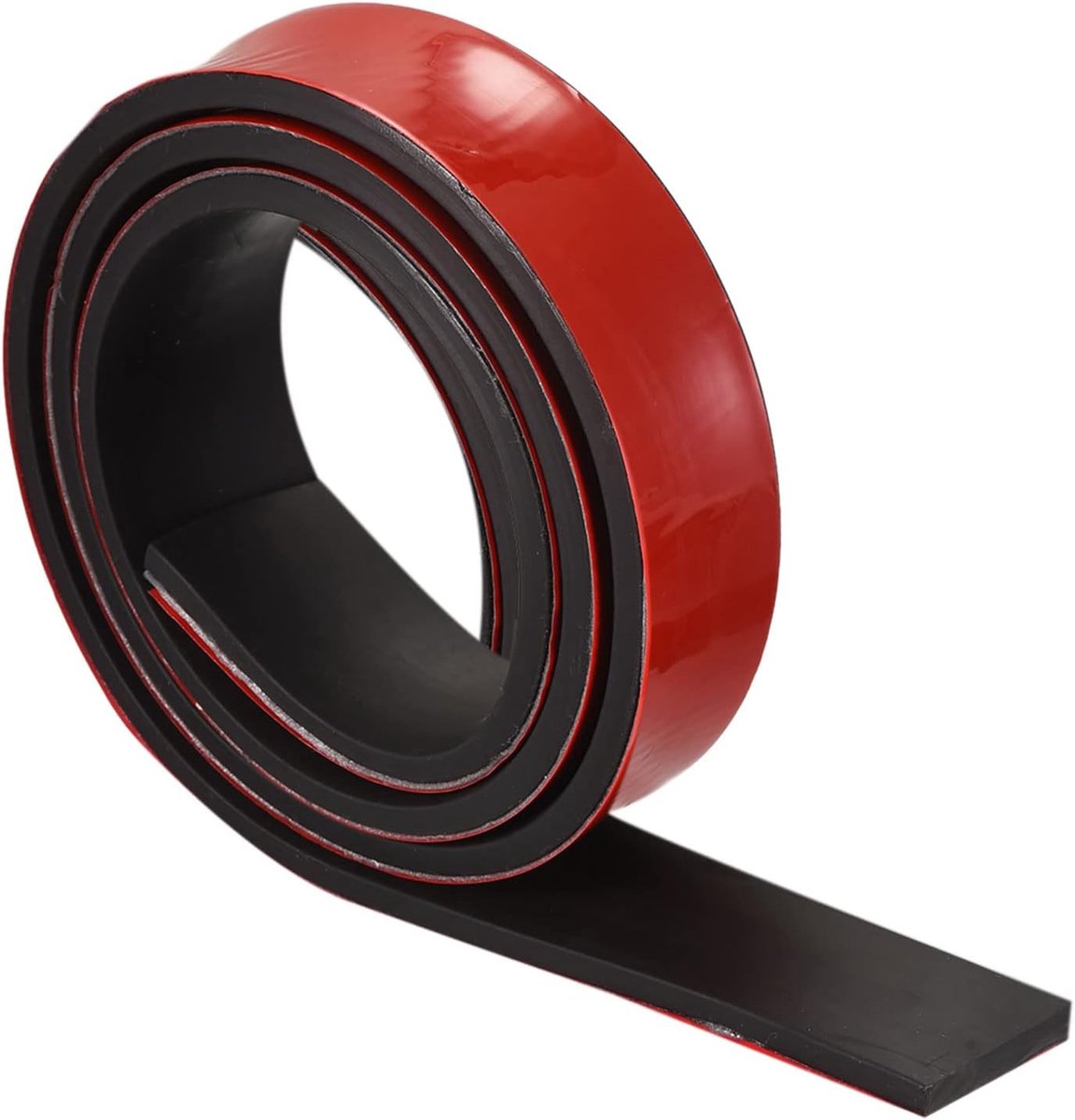 sourcing map Neopreen platen rollen zelfklevende rug massief rubber strepen 6mmx15mmx1000mm