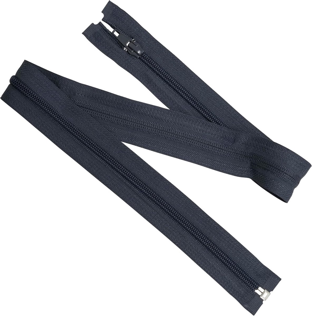 - Set van 8 spiraalritsen N°5 65 cm deelbaar met schuiver - van metaal nylon polyester - kleur donkergrijs - naaiwerk DIY textielcreaties