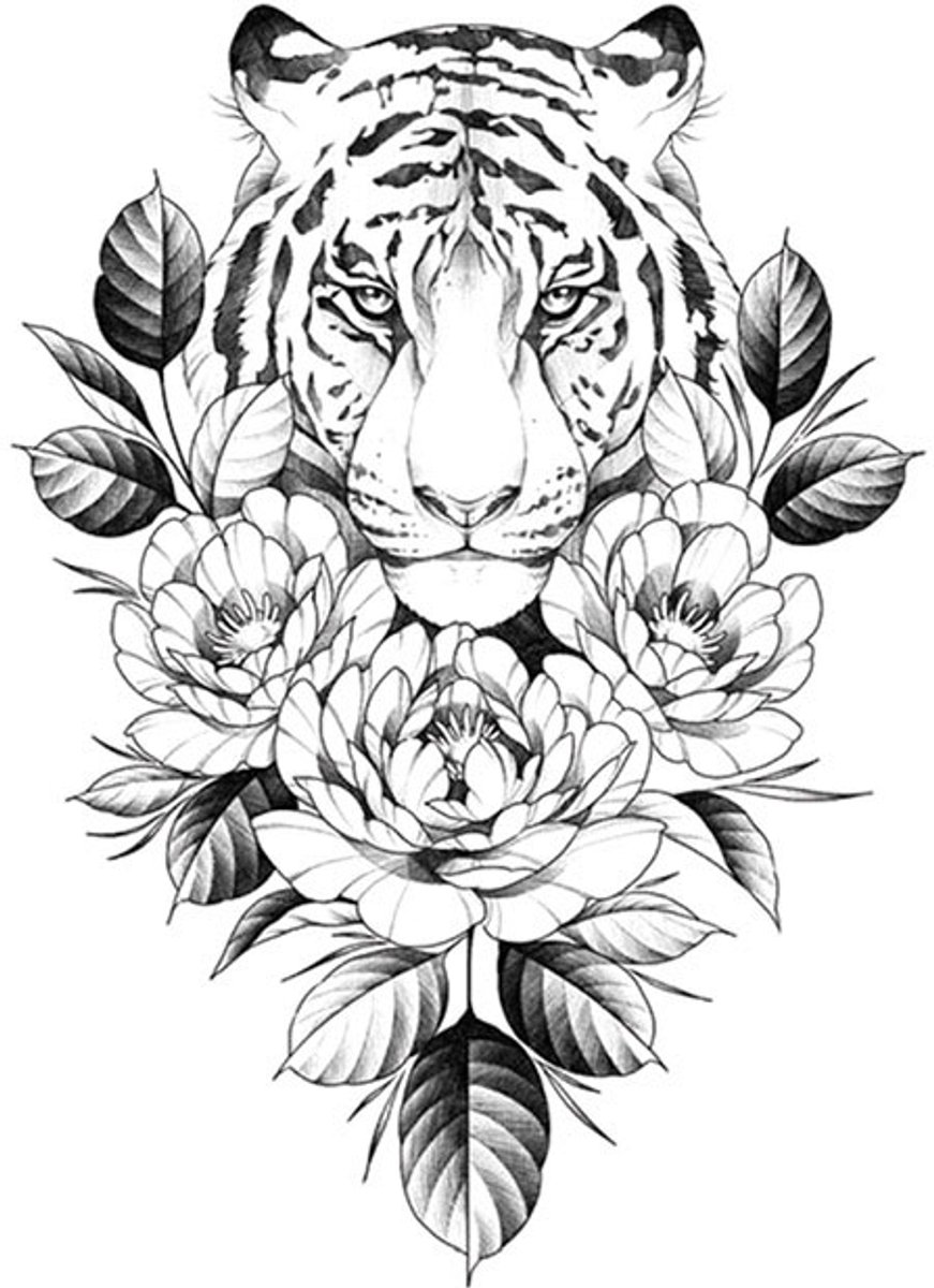 Tijdelijke tattoo tijger royal 3 dagen