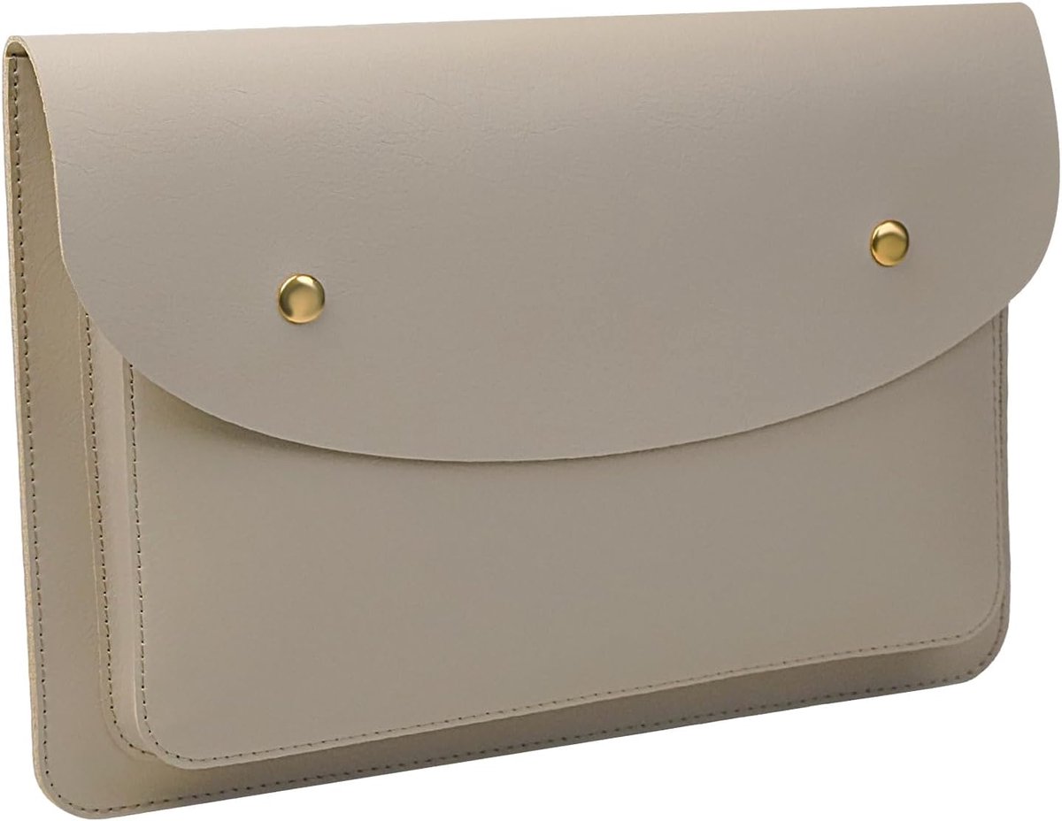 Laptop sleeve - leer - slim design - optimale bescherming - SnelShoppen