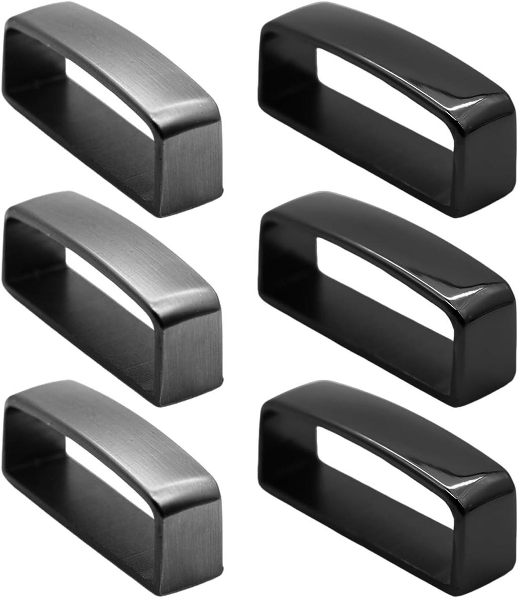Riemgespen - Riemhouders Ringen - Riemen Bevestigen - Antislip Ontwerp - 4 x 1.2 cm - Mat Zwart