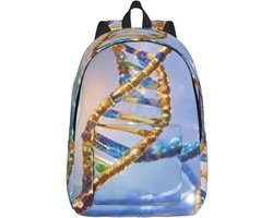 DNA Helix Rugzak - Dagrugzak Laptop Tas - Reizen Organiseren - Waterafstotend Oxford Doek - 17.75" H x 12.2" B