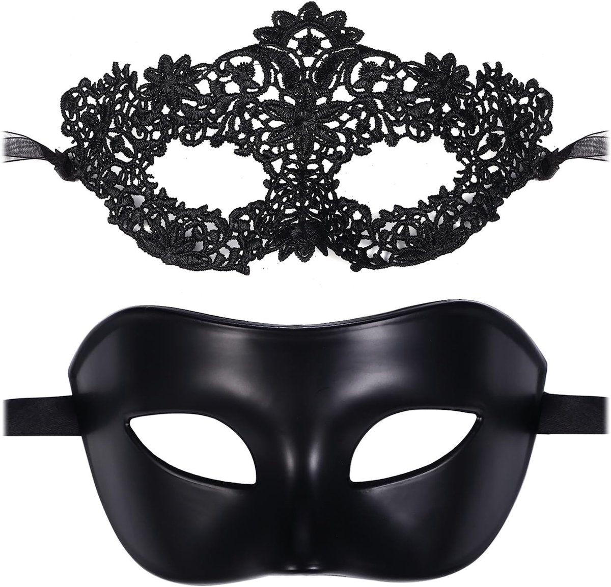 Lace mask voor Halloween - 2/4/6/10 stuks - Venetiaans ontwerp - Perfect voor carnaval of cosplay - SnelShoppen
