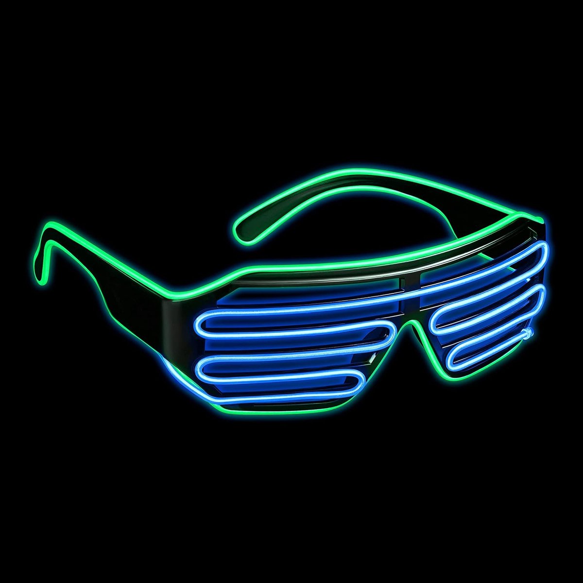 LED brillen met 3 flitsmodi - ideaal voor techno DJ of festivaloutfit - Halloween en carnaval accessoire - SnelShoppen