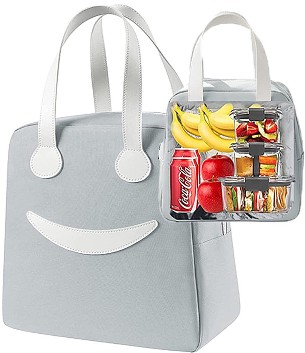 Grijze Thermos Lunchtas 12L - Ideaal voor Picknick, Werk & School