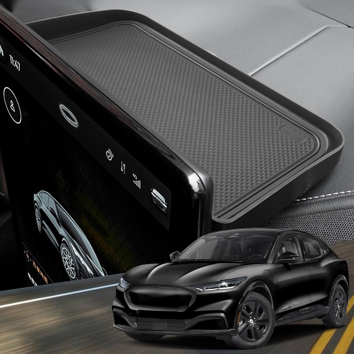 Organizer voor Ford Mustang Mach-E 2021-2024 - 15.5 Inch scherm - Opbergbak - Ruimtebesparend - ShopVlot