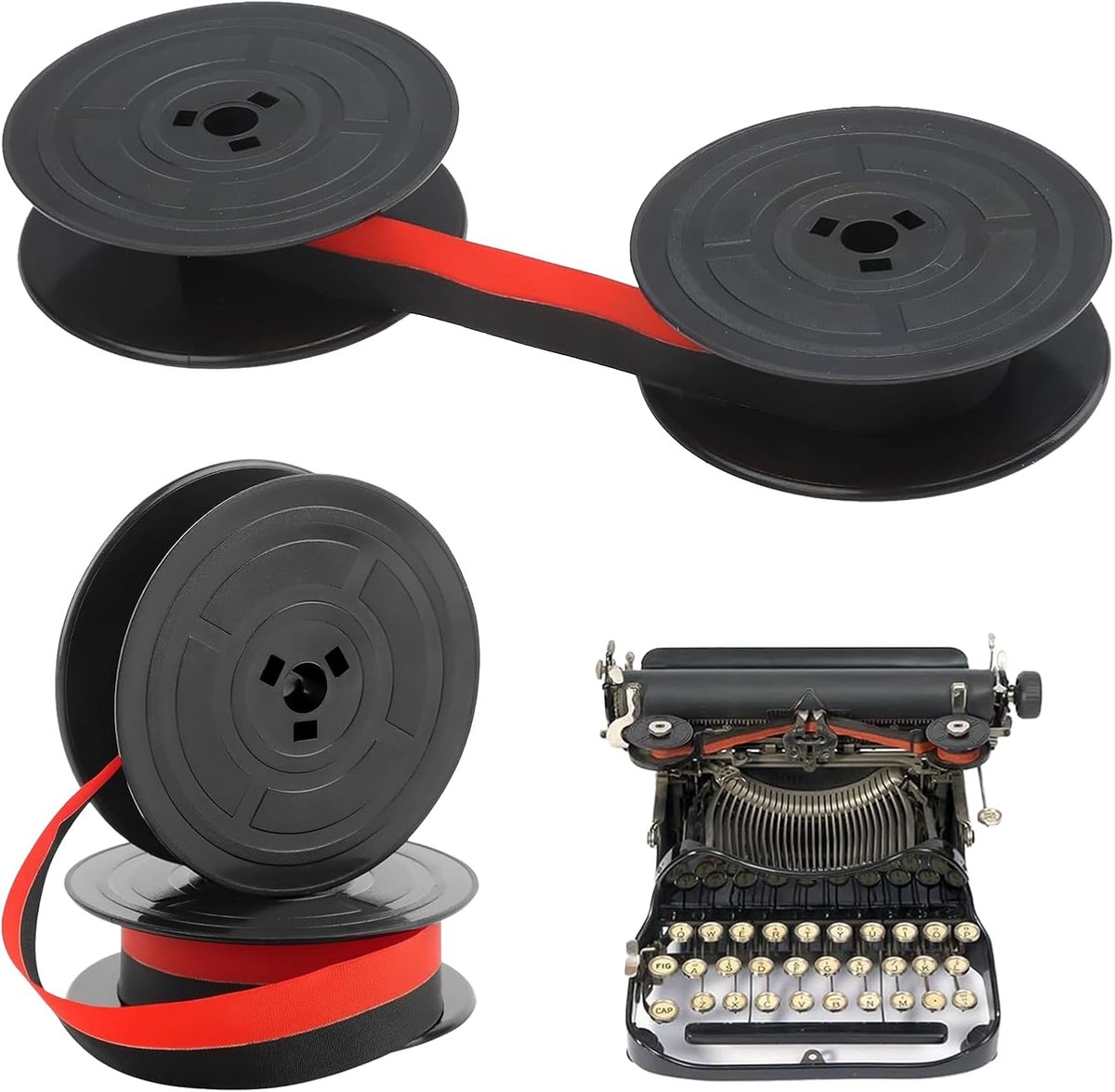 Typewriter Ribbon GR4 - 2 stuks - zwart en rood - eenvoudig te installeren - ShopVlot