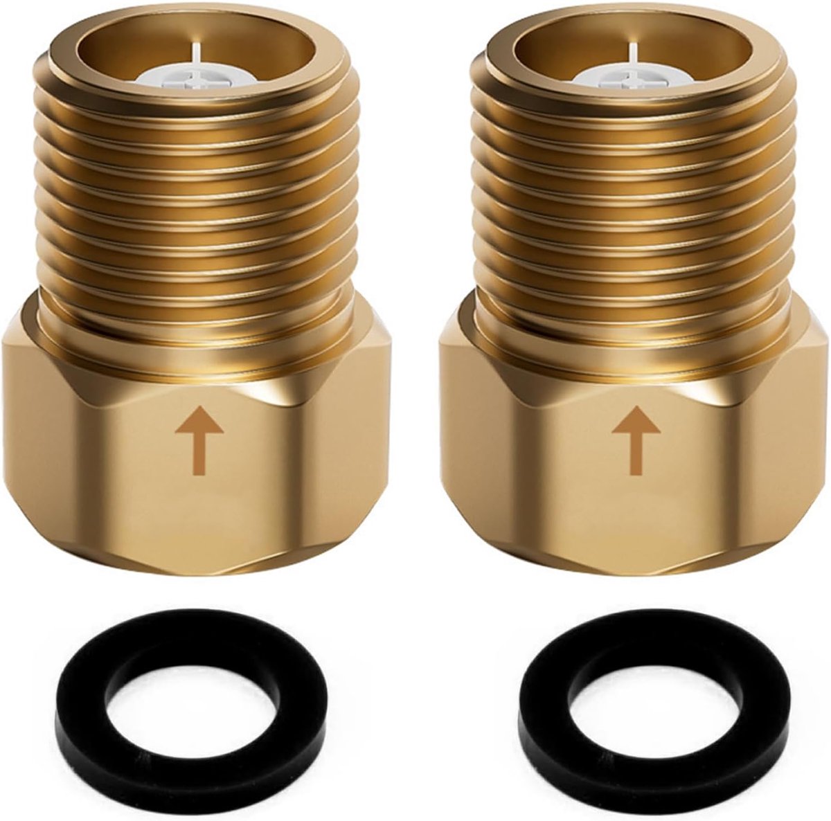 Terugslagklep water 1 inch - messing - 2 stuks - terugstroombeveiliging voor tuinpomp, toilet en wasmachine - ShopVlot