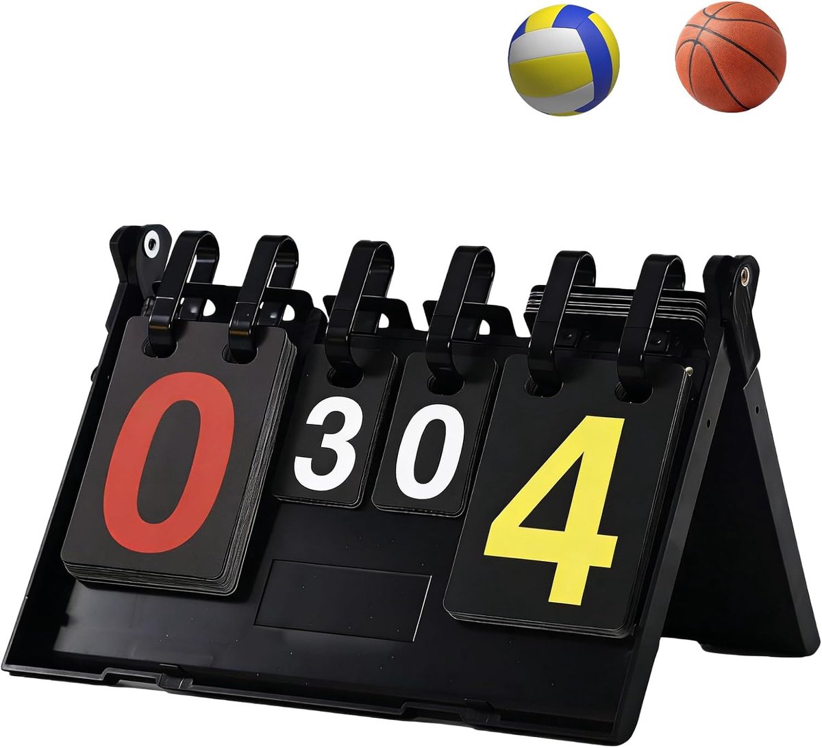 Scorebord 4-cijferig - Waterdicht en inklapbaar - Geschikt voor voetbal, basketbal en volleybal - Draagbaar puntenbord - ShopVlot