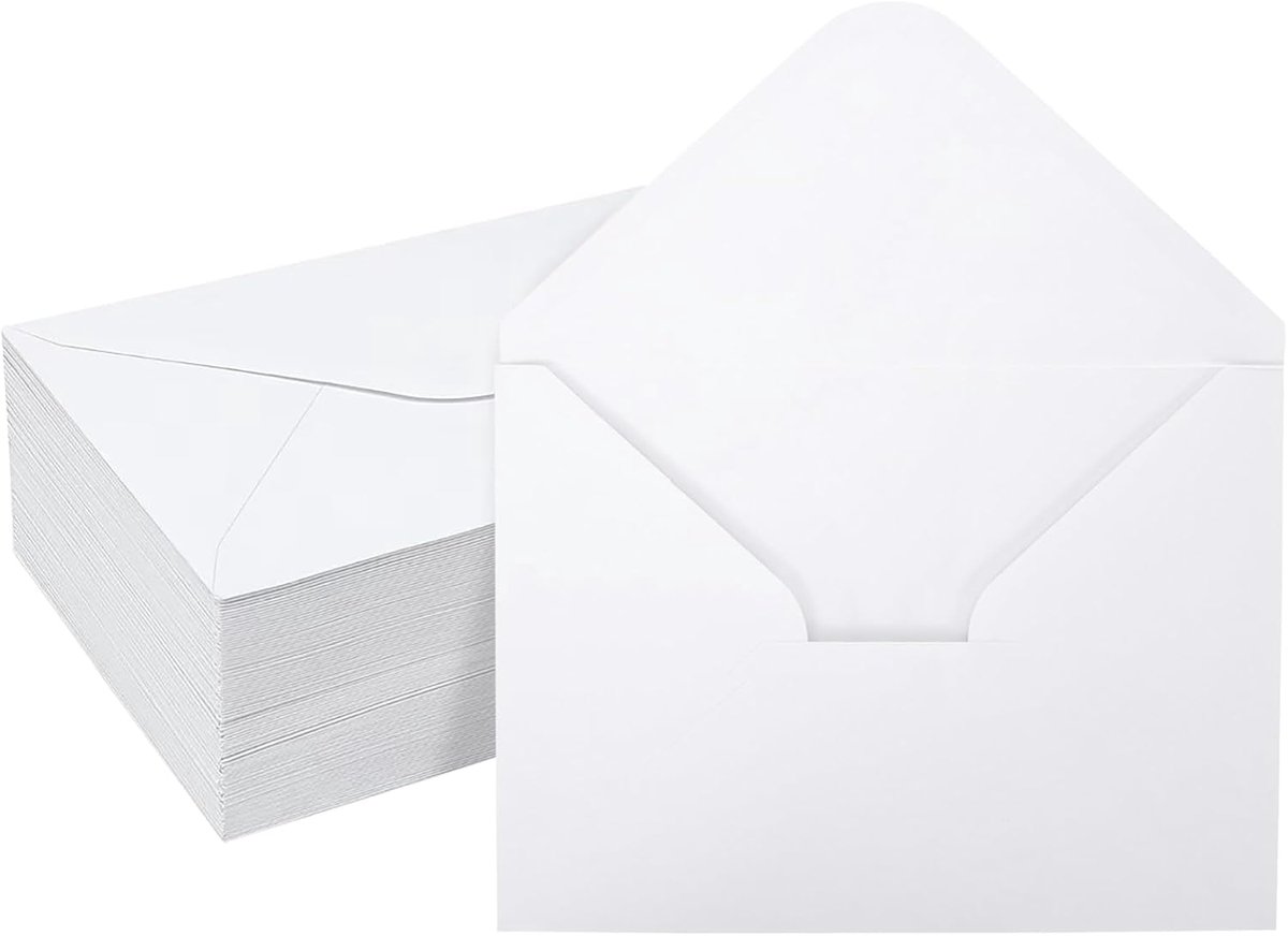Enveloppen B6 - 50 stuks - natte lijm - premium kwaliteit voor kaarten - ShopVlot