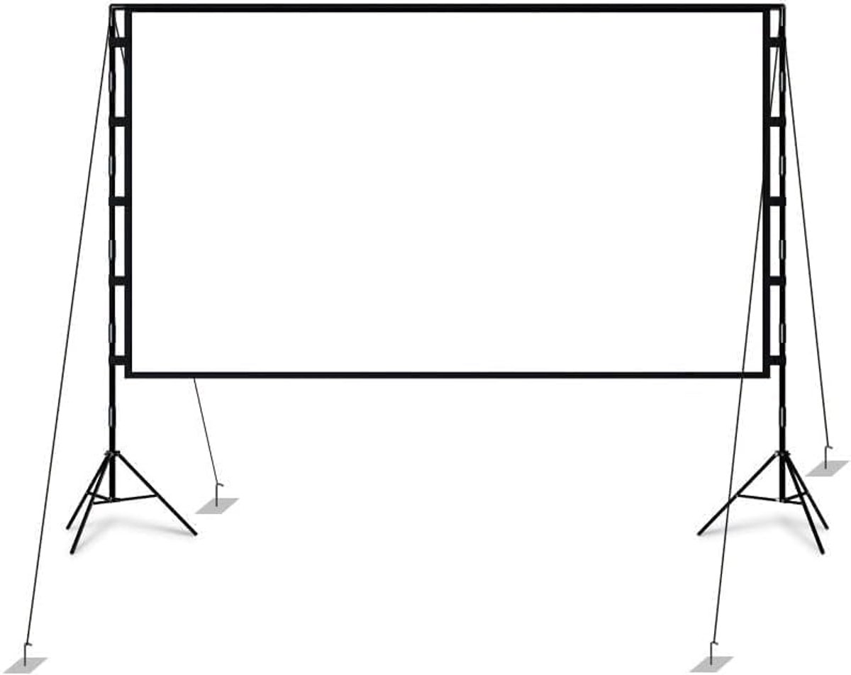 Projectiescherm 100 inch - Draagbaar met statief - 16:9 HD resolutie - Perfect voor thuisbioscoop - SnelShoppen
