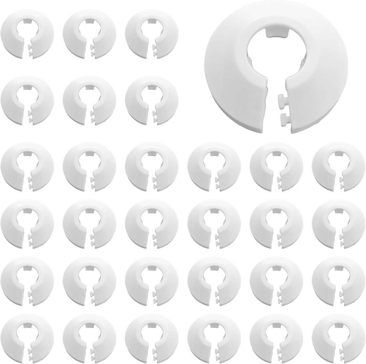 Verwarmingsbuis rosettes wit - PVC materiaal - duurzame bescherming - voor een nette uitstraling - SnelShoppen