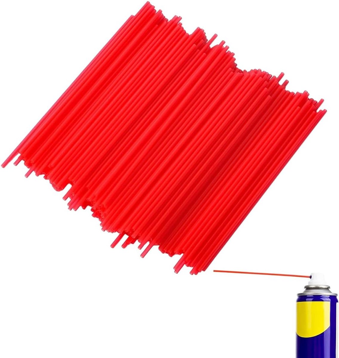 Herbruikbare rietjes 12 cm - kunststof - 200 stuks - reserveonderdelen voor spuitbussen - SnelShoppen