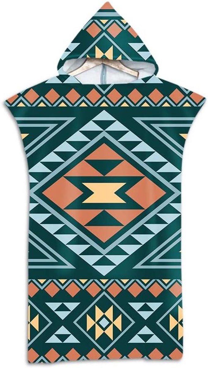 Badjas Poncho Handdoek - Strand Handdoek Gewaad - Omkleden Strand - Sneldrogend Microvezel - 75x110cm - Donkergroen